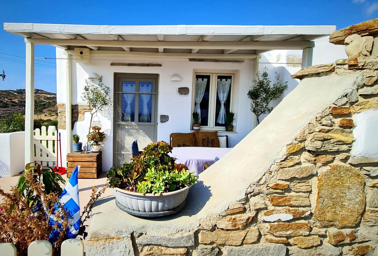 Romantic Sunset Cycladic House In Sotires Moni Christou Dasous Exterior foto